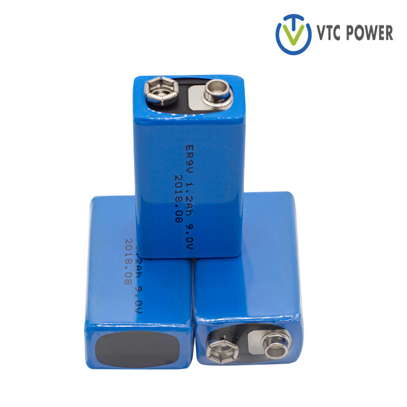 Bateri Lithium ER9V 9v 1200mah Untuk Pengesan Asap, Pengesan Asap, Penggera Asap